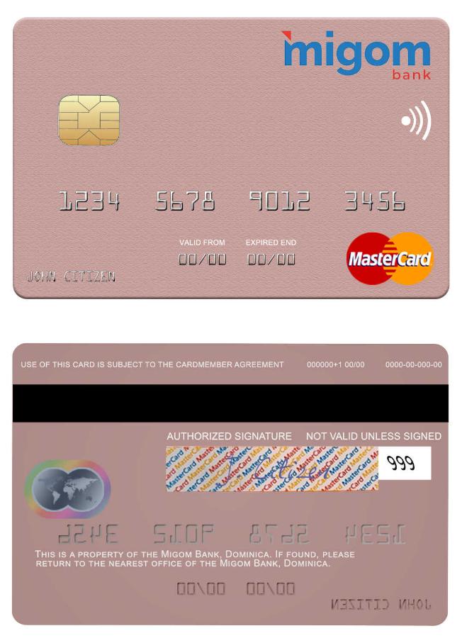 Dominica Migom Bank mastercard
